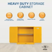 Sandusky Counter-Height 30-Gal. Flammable Safety Cabinet with Padlock, Yellow
