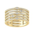 thumbnail image 2 of Araiya Fine Jewelry 14K Yellow Gold Round-shape Lab Grown Diamond Fashion Band Ring ( 5/8 cttw, D-F Color, VS Clarity) Size 6, 2 of 5