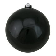 Ornement de balle de Noël brillant en noir et noir 6 "(150 mm)