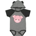 thumbnail image 3 of Inktastic Cute Pig, Little Pig, Pig Head, Pink Pig Boys or Girls Baby Bodysuit, 3 of 5