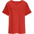 thumbnail image 2 of Womens Plus Size Tops V Neck T Shirts Casual Tee Shirts 2025 Summer Short Sleeve Tops Oversized Trendy Dressy Blouses, 2 of 4