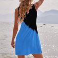thumbnail image 5 of IROINNID Fit&Flare Dress For Women Sleeveless Round Neckline Casual Color-Blocking d Dress Strapless Contrast Color Dress, 5 of 5