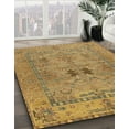 thumbnail image 3 of Ahgly Company Machine Washable Indoor Rectangle Abstract Gold Area Rugs, 6' x 9', 3 of 7