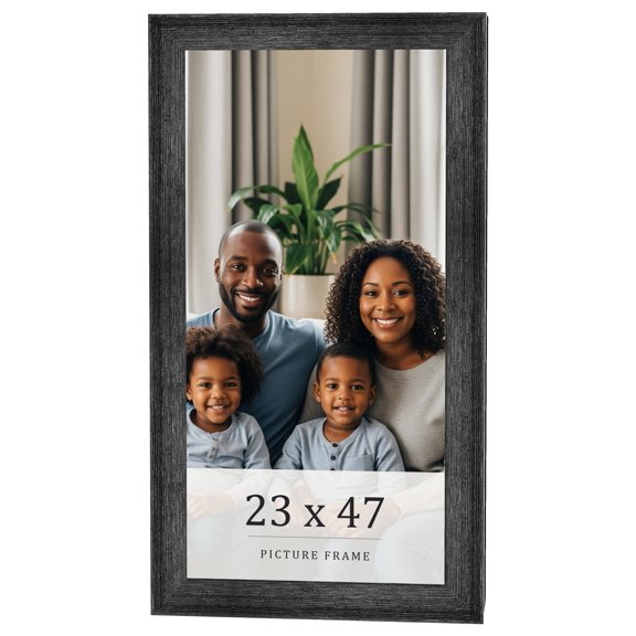 23x47 Frame Black Real Wood Picture Frame Width 1.5 inches | Interior Frame Depth 0.5 inches | Barn