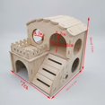 thumbnail image 4 of Casa de madera maciza para hámster, ardilla, erizo, casa de madera, nido de madera para oso dorado, dormitorio para cerdos holandeses, casa pequeña para gallinas, 4 of 6