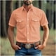 thumbnail image 1 of Yaoyar Mens Summer Vintage Turndown Collar Shirts Short Sleeve Casual Button Down Shirt Beach Vacation Tops, 1 of 6