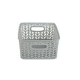thumbnail image 5 of Simplify 3 Pack Small Herringbone Plastic Storage Basket In Grey, 5 of 9