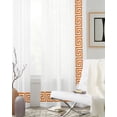thumbnail image 5 of Orange Geometric Greek Key Pattern Luxury Tulle Curtains for Living Room Kitchen Sheer Drapes Chiffon Window Curtain Home r, 5 of 7
