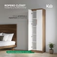 thumbnail image 3 of Ropero Closet Armario de Madera con 5 Entrepaños y 2 Puertas, Almacenamiento de Ropa, 3 of 7