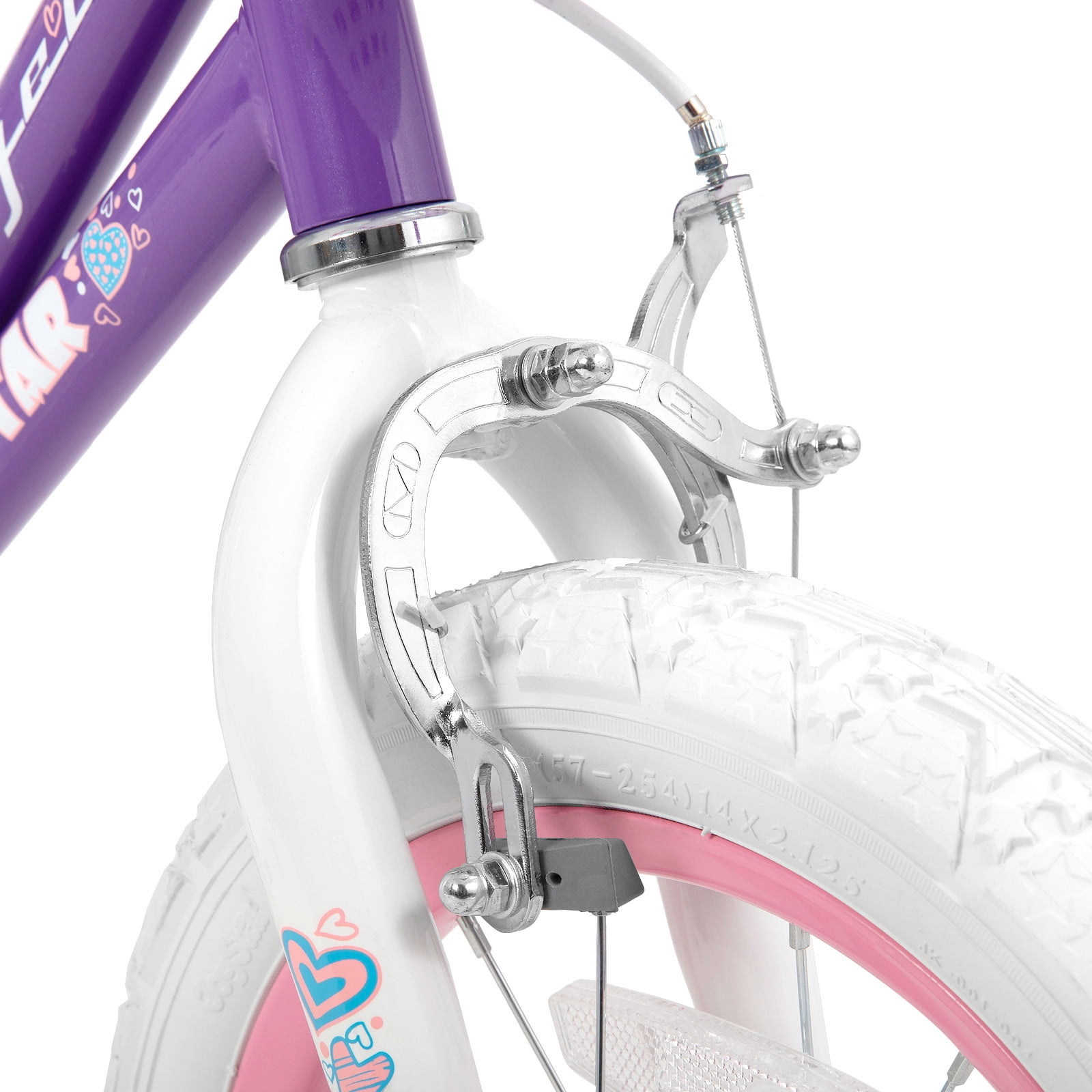 JOYSTAR Angel Girls Bike 12 Inch Kids Bike with Training wheels for 2-4 Years Old Girls,Toddler Bicycle,Purple