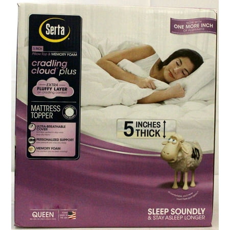Serta Cradling Cloud Plus Mattress Topper Queen Walmart Com