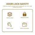 thumbnail image 3 of Stainless Steel Door Chain Lock for Inside Doors Black Color Durable Secure 7.8 Inches, 3 of 8