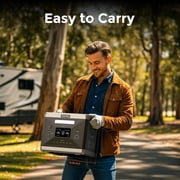 Clearance! Solarplay Portable Power Station Q2501 2400W Continuous 4800W Peak LiFePO4 Battery with 200W Solar Panel for Camping Home Backup