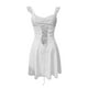 thumbnail image 4 of Vestido sin espalda de gasa lisa para mujer - Tirantes finos, ropa de oficina/casual - Tallas S-XL, 4 of 5
