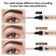 thumbnail image 3 of ZHAOCHENG Lápiz de cejas resistente al agua, delineador de ojos líquido de doble punta 2 en 1 y lápiz de cejas microblading con un aplicador con punta de microtenedor, crea cejas de aspecto natural y, 3 of 5