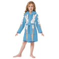 thumbnail image 6 of FORMRS Niños Bathrobe Unisex Hooded Robe Soft Plush Pajamas Sleepwear, Size 10-12T, Ice Cream Cat, 6 of 7