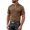Brown, variant on Kezqiaxn Mens Short Sleeve Shirts Summer Casual V-Neck Business Work Tops with Pockets Mens Shirt Plus Size Fashion