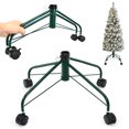 thumbnail image 1 of Topbuy Pliage Roulement Arbre de Noël Support en Métal Base W / Roues Universelles Verrouillables pour Arbre sous 7ft, 1 of 10