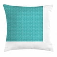 thumbnail image 1 of Ivory and Blue Throw Pillow Cushion Cover, Oriental Doodle Style Spirals Pattern Ancient Middle Eastern Motifs, Decorative Square Accent Pillow Case, 20 X 20 Inches, Teal and Ivory, by Ambesonne, 1 of 2