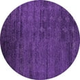 thumbnail image 1 of Ahgly Company Indoor Round Solid Purple Modern Area Rugs, 3' Round, 1 of 4