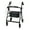 Black, variant on McKesson Rollator Walker with Seat and Wheels - Blue, 300 lbs Capacity, 1 Ct