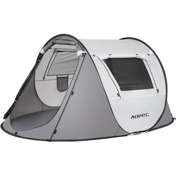 2 Person Pop Up Camping Tent with PU4500mm Waterproof Coating and Front Porch