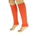 thumbnail image 2 of Aerobic Leg Warmers for Women 3 Pairs Orange Cotton Knee High, 2 of 8