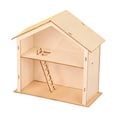 thumbnail image 2 of Kit de manualidades para casa navideña de madera DIY, pintar y construir, adorno de centro de mesa sin terminar para manualidades infantiles,, 2 of 9