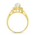 thumbnail image 5 of 10k Yellow Gold Freshwater Cultured Pearl And Diamond Ring, 5 of 6