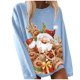 thumbnail image 1 of Navidad moda mujer casual manga larga impreso damas sudaderas tops Fridja fksj2372, 1 of 5
