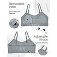 thumbnail image 4 of Livona 3 Pack Training Bras for Girls-Sports Bra for Teen Ribbed Wireless Bralette Fitness Padded Crop Cami Tank Top(6-14), 4 of 5