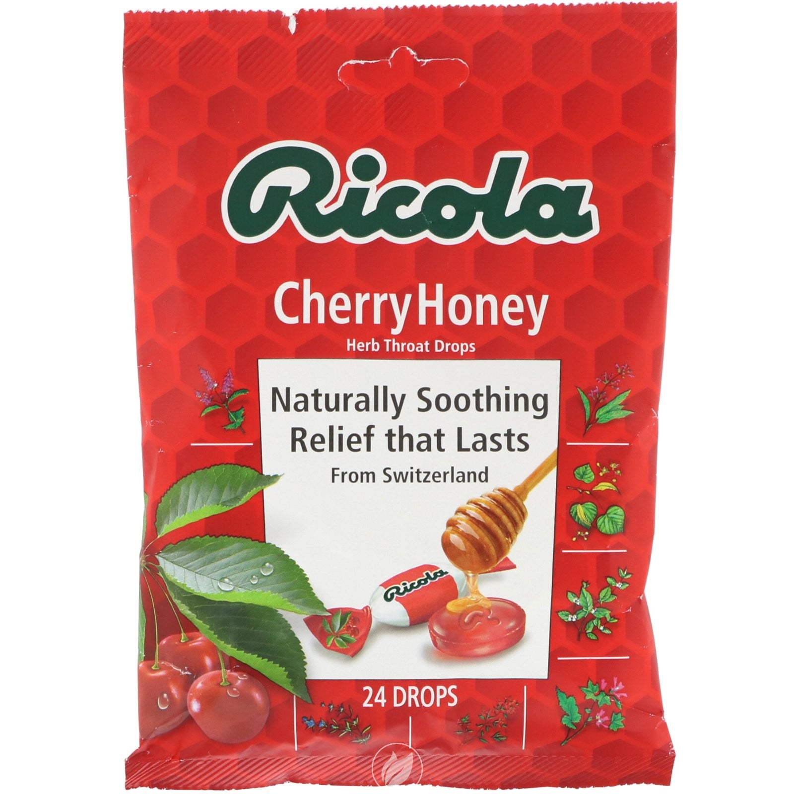 Ricola Throat Drops Cherry Honey 24 Drops by Ricola, Pack of 2