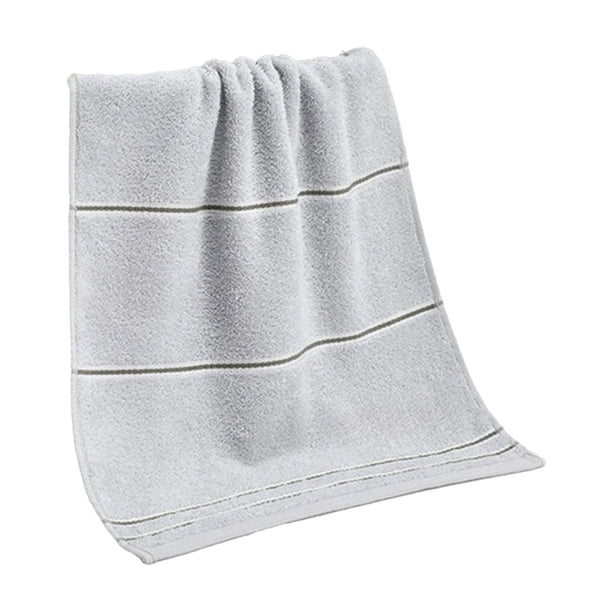 Toallas faciales y corporales suaves, absorbentes y sin pelusa, paquete de 2. Toallas de baño acolchadas y de secado rápido para hombres y mujeres. Toallas duraderas y suaves con rayas para la ducha,