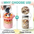 thumbnail image 5 of stusgo 2 Pack Glass Overnight Oats Containers with Lids & Spoons, 20oz Leakproof Meal Prep Jars for Yogurt, Granola, Salad, Portable & Dishwasher Safe, 5 of 8