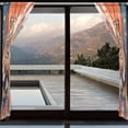 thumbnail image 4 of BZSMCE Window Curtain Panels Set Of 2 In Red Sun Hues Printed, 4 of 4