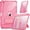 Pink, variant on Glitter Semi-Transparent Case,Stand + Pencil Holder for iPad 10.9" 10th/11th Gen A16