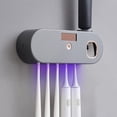 thumbnail image 1 of Bathroom Storage & Organization Commodity Shelf Toothbrush Holders For Bathrooms Rechargeable Toothbrush With Light Cleaning Function Holders Smart Home Bathroom Accessories Wall Mounted, 1 of 9