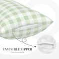 thumbnail image 5 of Bixox Pistachio Green Checkboard Printed Pillow Protector,Super Soft Ideal for Home,Guests,Rentals - 20"x30", 5 of 8
