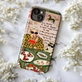 thumbnail image 5 of Woman & Cat Art Phone Case, Fashionable Dinner Scene Cover for iPhone 17 16 15 14 13 12 11 Pro Max Mini, 5 of 6