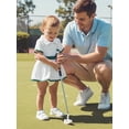 thumbnail image 4 of BemeyourBBs Newborn Baby Girl Golf Outfits Infant Girls Summer Clothes Romper Dress Half Button Collared Short Sleeve Bodysuit Dress, 4 of 9