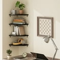 thumbnail image 2 of Fairy 4 Tier Black Corner Floating Shelves for Wall, Modern Space-Saving Corner Shelf Unit, 2 of 7
