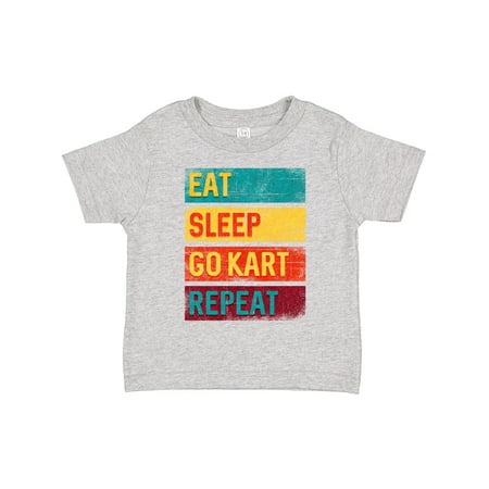 

Inktastic Gokarting Eat Sleep Go Kart Repeat Gift Toddler Boy or Toddler Girl T-Shirt
