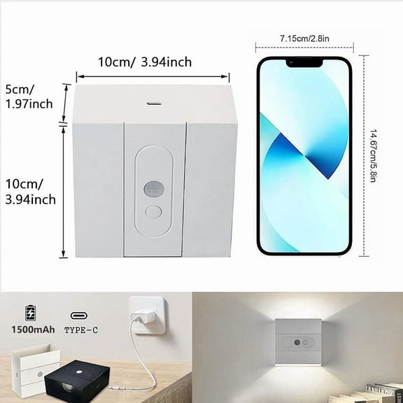 Cube Led Wall Lights Modern Up Down Sconce Lighting Fixture Lamp Indoor