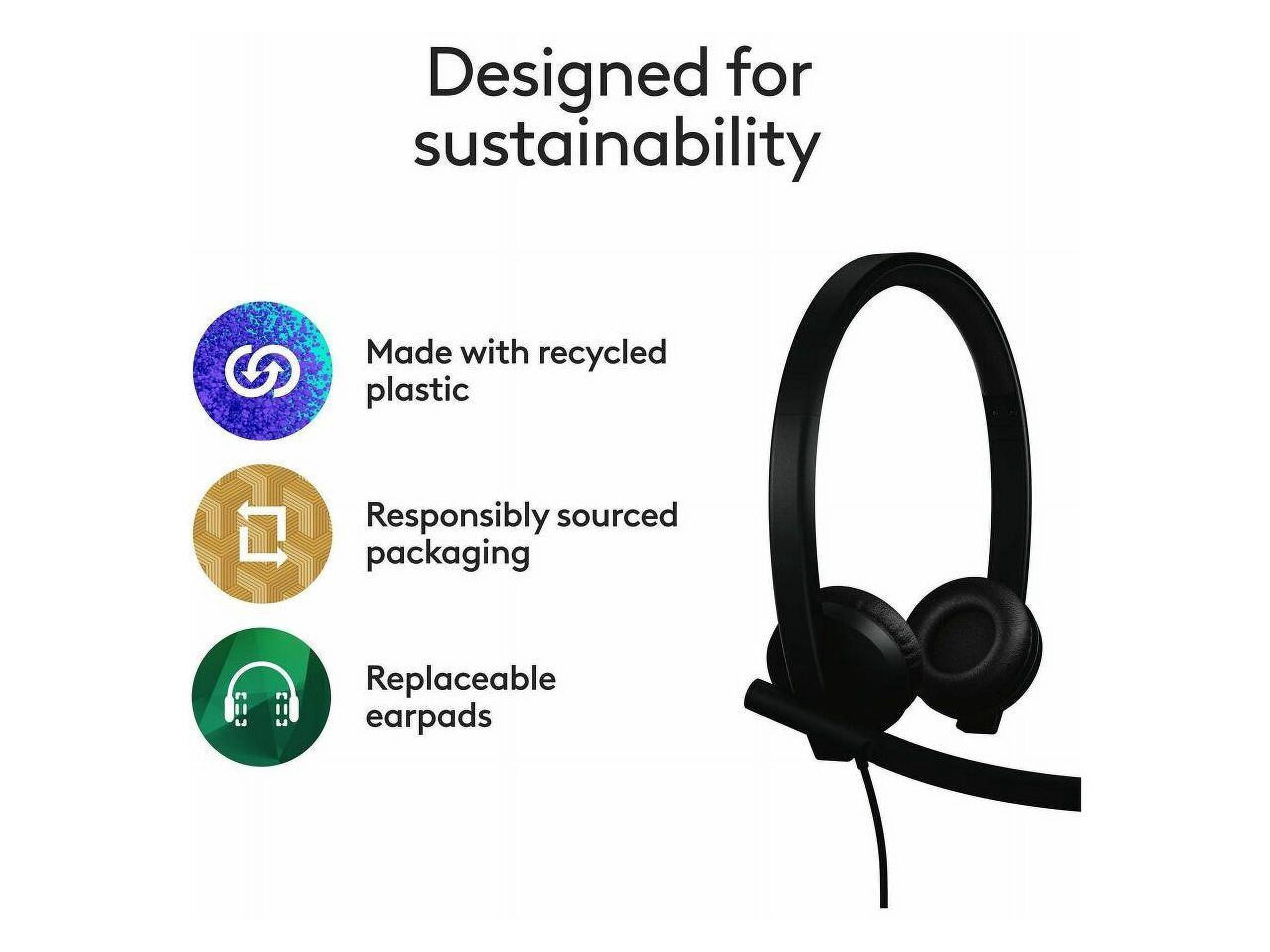 Logitech H570e USB Binaural Headset w/ Microphoen and Inline Controlls