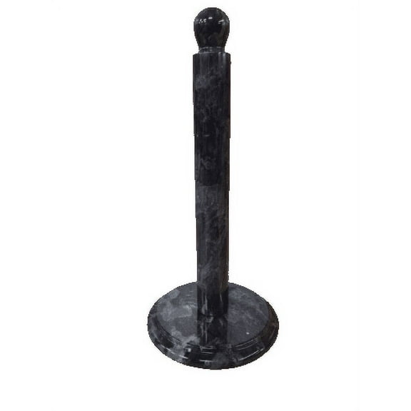 JT Marble Paper Towel Holder Handmade Marble Kitchen Towel Rack Holder (Black) by Jubilee Trader