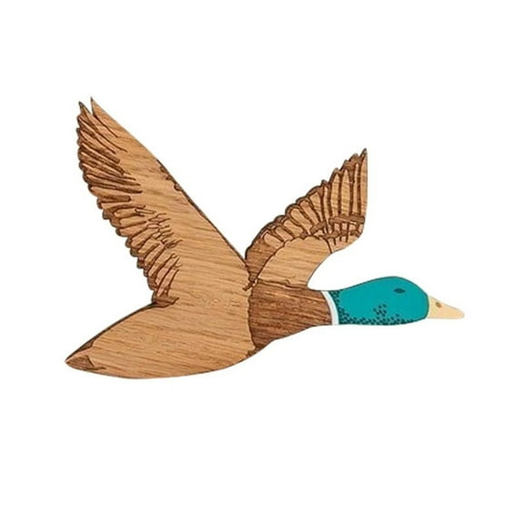 1 Pcs Wooden Ducks Wall Decor for Bedroom Rustic Farm Carved Wood Wall Art for Room Kitchen Office,S