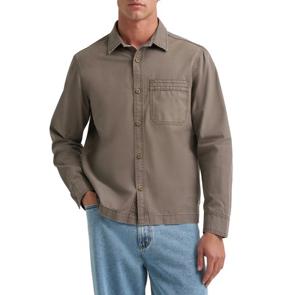 Wrangler® Men's Utility Streetwear Single Pocket Long Sleeve Shirt
