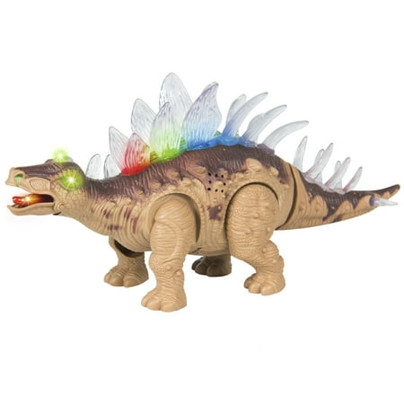 Best Choice Products Kids Toy Walking Dinosaur Stegosaurus Toy Figure Lights & Sounds, Real (Best Designer Jeans For Curvy Figure)