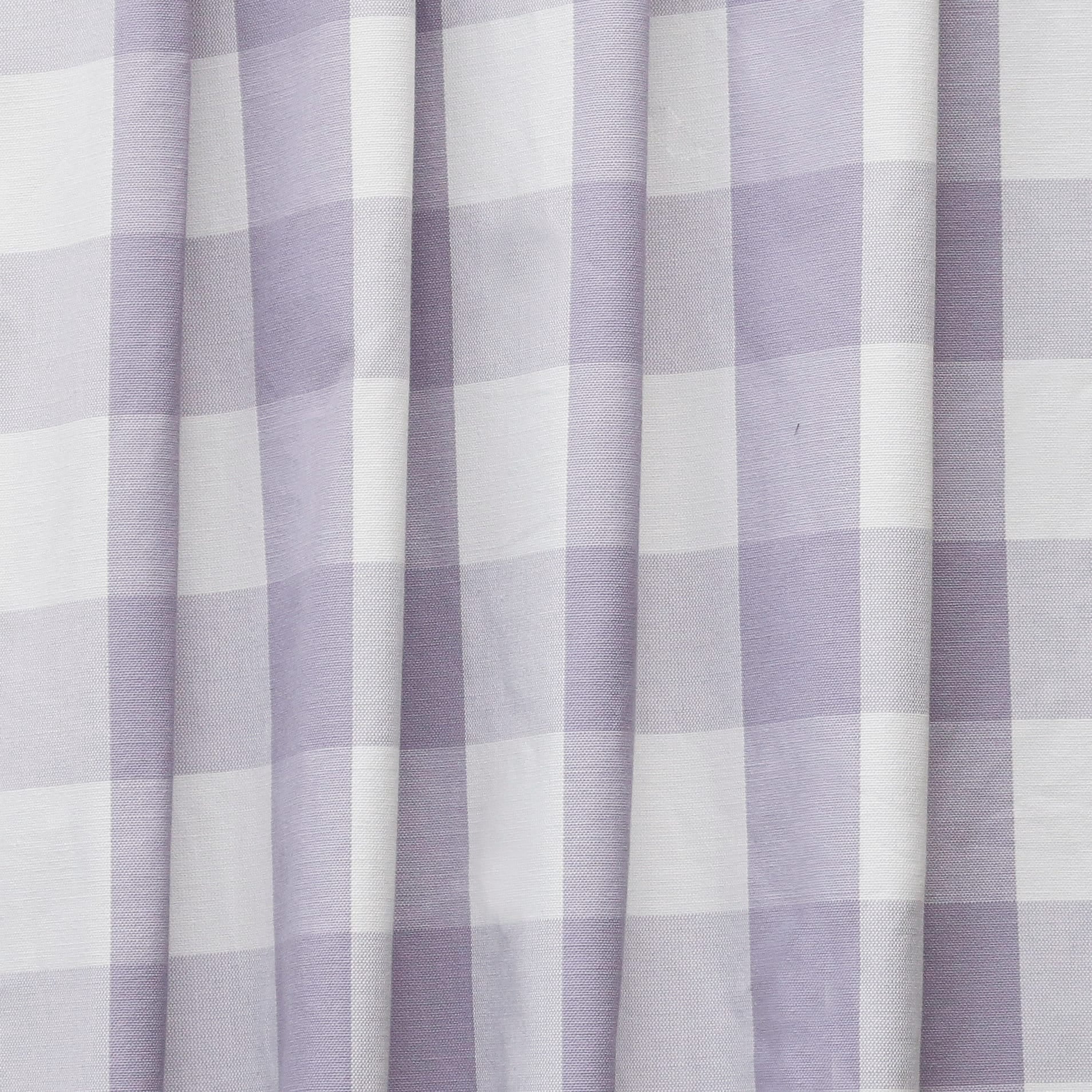 Fabric Mart Direct Light Purple, Ivory Cotton Fabric By The Yard, 55 inches or 140 cm width, 10 Continuous Yards Ivory Cotton Fabric, Gingham Checks, Upholstery Drapery Shower Curtain Wholesale Fabric