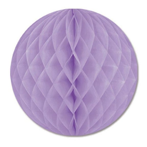 Club Pack of 24 Lavender Purple Honeycomb Hanging Tissue Ball Decorations 12"